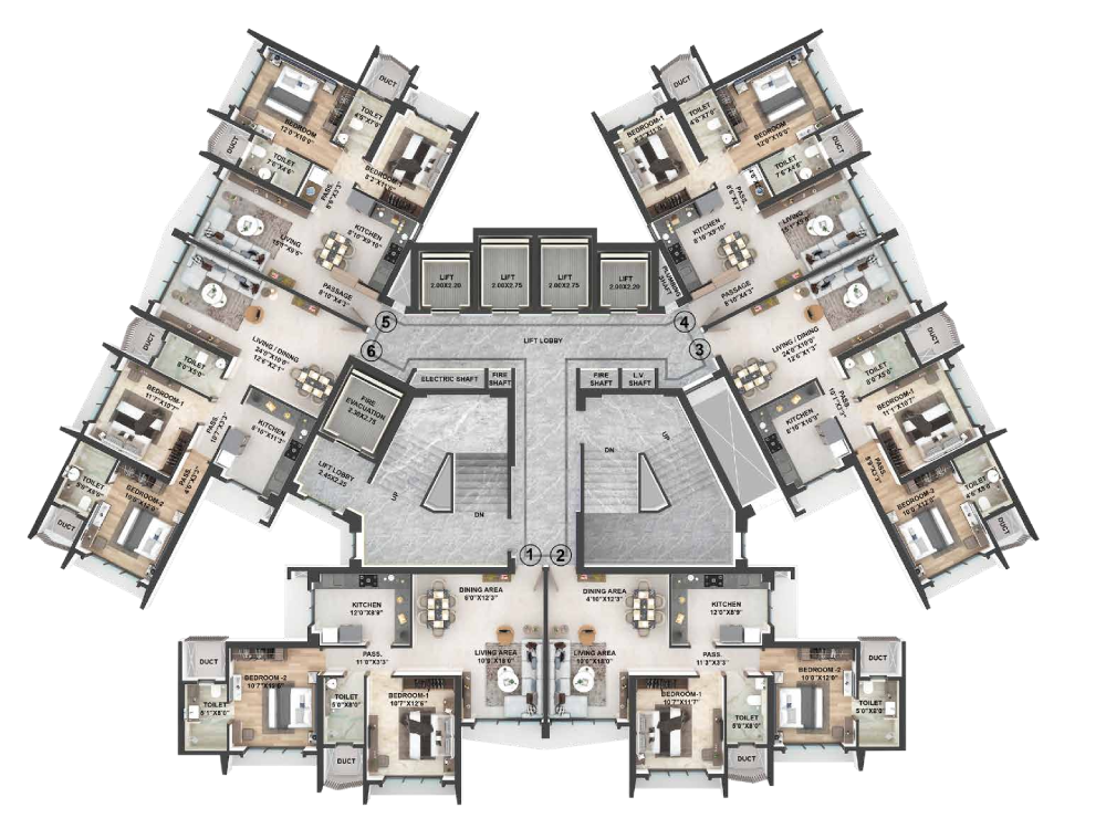 Check Floor Plan Design - Avalon Residency | 2/3 bhk Apartments in Goregaon - image